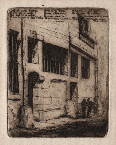 Etchings of Paris: The Street of the Bad Boys af Charles Meryon