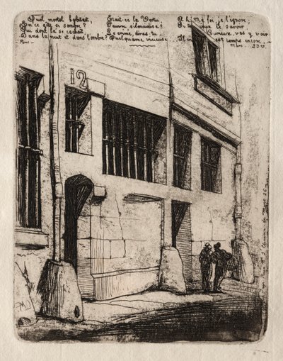 Etchings of Paris: The Street of the Bad Boys, 1854. af Charles Meryon