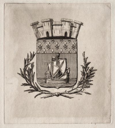 Etchings of Paris: The Symbolical Arms of the City of Paris af Charles Meryon