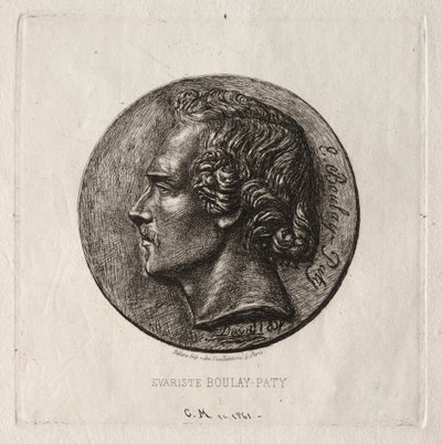 Evariste Boulay-Paty, en digter, 1861. af Charles Meryon