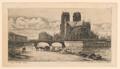 The Apse of Notre-Dame de Paris (The Apse of Notre-Dame, Paris) af Charles Meryon