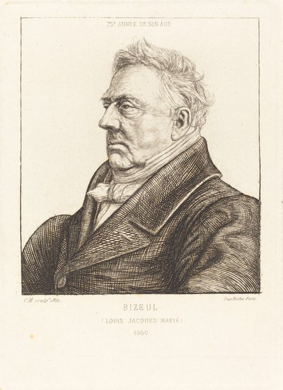 L.J.-Marie Bizeul, en bretonsk arkæolog af Charles Meryon