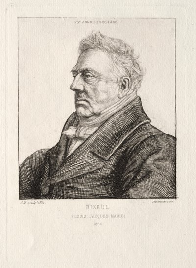L. J. Marie Bizeul, en bretonsk arkæolog af Charles Meryon
