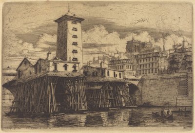 Notre Dame Pump, Paris (Notre Dame Pump) af Charles Meryon