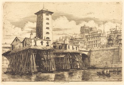Notre Dame Pump, Paris (Notre Dame Pump) af Charles Meryon