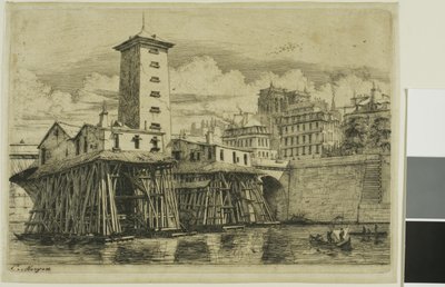Notre-Dame Pump, Paris af Charles Meryon