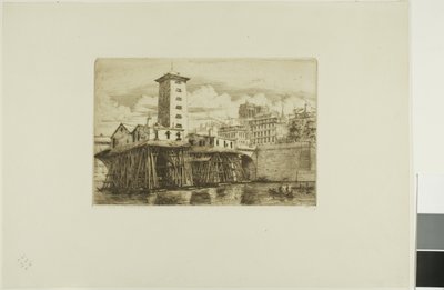 Notre-Dame Pump, Paris af Charles Meryon