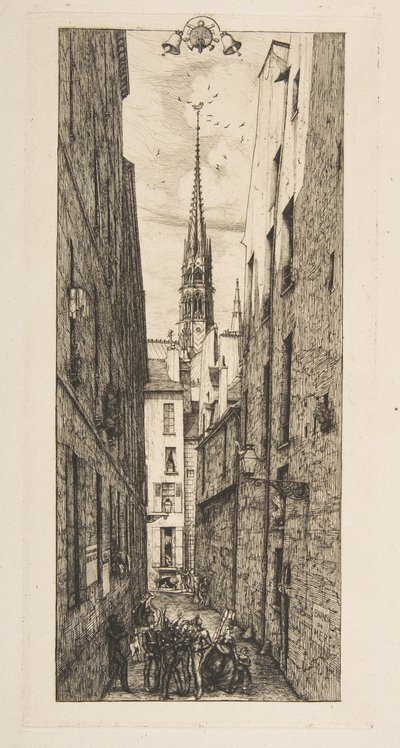 Rue des Chantres af Charles Meryon