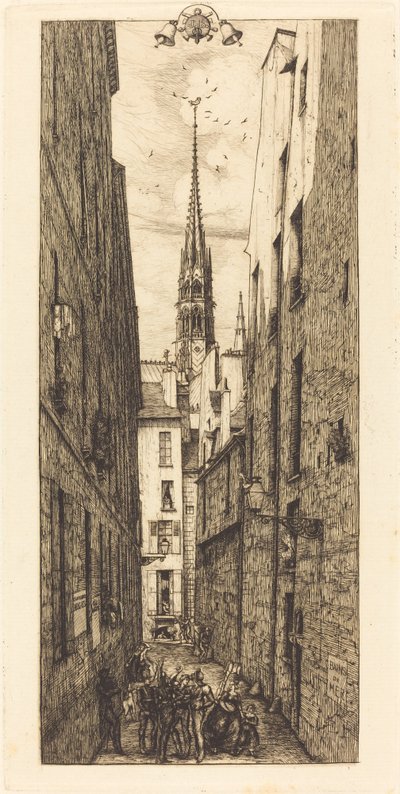Rue des Chantres, Paris (Chantrey Street, Paris) af Charles Meryon