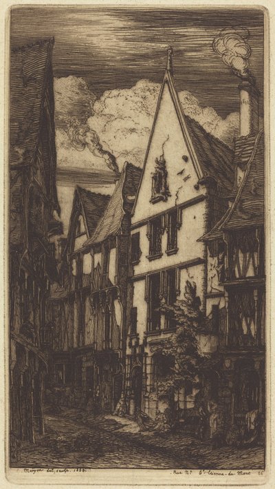 Stofgaden i Bourges af Charles Meryon