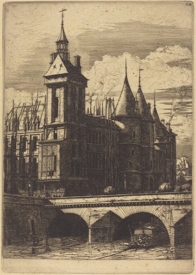 Klokketårnet, Paris (Klokketårnet, Paris) af Charles Meryon