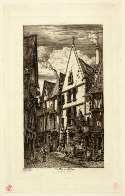 Rue des Toiles, Bourges af Charles Meryon