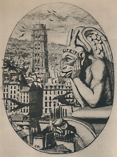 Le Stryge 8. stat 6 34 x 5 18 tommer, 1853, 1927 af Charles Meryon