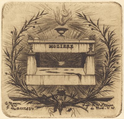 Molières grav, på Père-Lachaise kirkegård, Paris af Charles Meryon