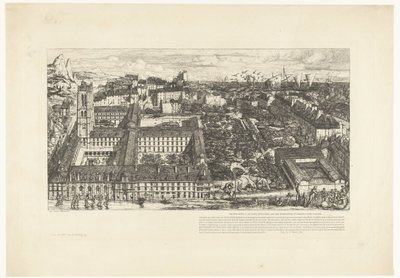 Lyceum Henri IV i Paris Collège Henri IV eller Lycée Napoléon (titel på objekt) af Charles Meryon