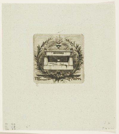 Molières grav, Père-Lachaise-kirkegården, Paris af Charles Meryon
