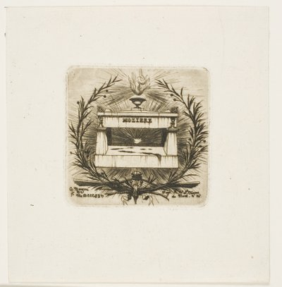 Molières grav, Père-Lachaise-kirkegården, Paris af Charles Meryon