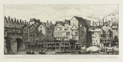 En del af byen Paris i slutningen af det syttende århundrede af Charles Meryon