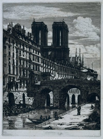 Lille bro over Seinen i Paris Den Lille Bro Etchings on Paris (serietitel) af Charles Meryon