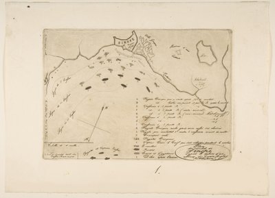 Plan of the Battle of Sinope, 1853.dani af Charles Meryon