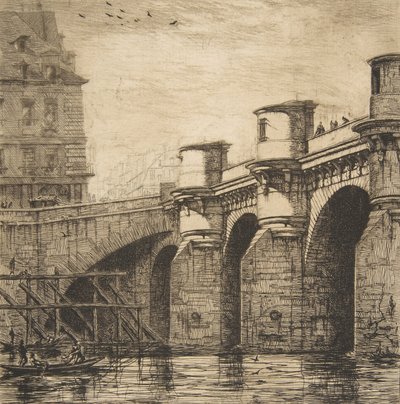 Pont Neuf, Paris, 1853. af Charles Meryon