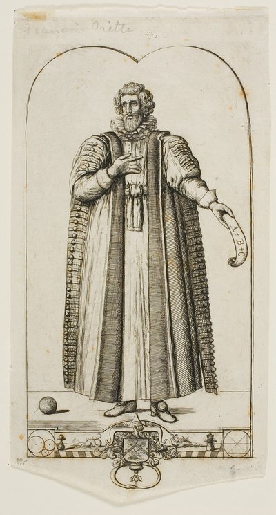 Portræt af François Viete af Charles Meryon