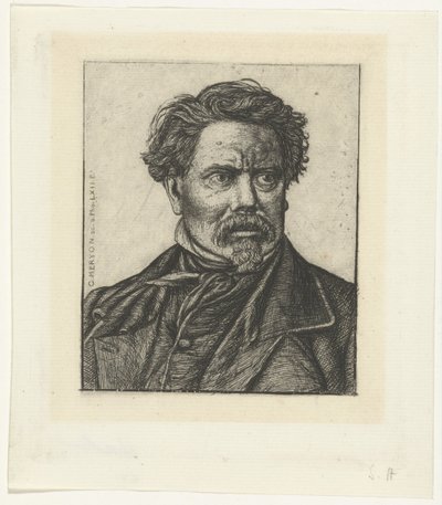 Portræt af historikeren Benjamin Fillon af Charles Meryon