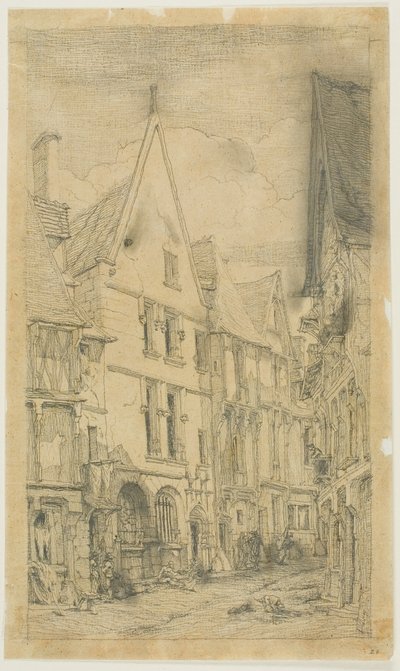 Rue des Toiles, Bourges af Charles Meryon