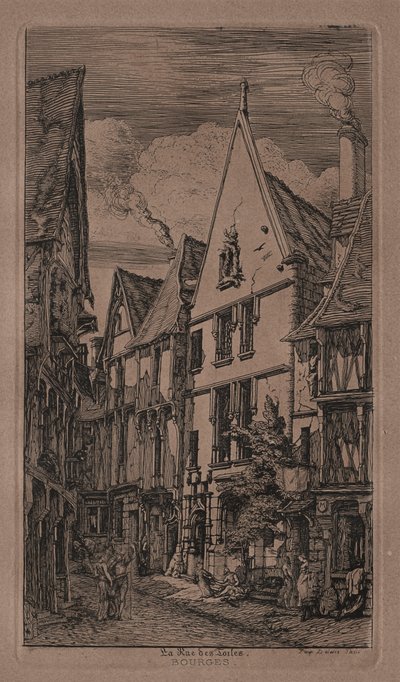 Rue des Toiles, Bourges af Charles Meryon
