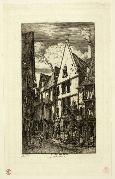Rue des Toiles, Bourges af Charles Meryon