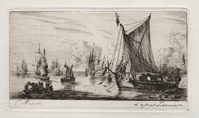 South Sea Fishers, 1850. af Charles Meryon