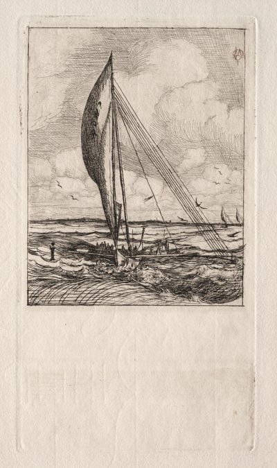 Swift Sailing Proa, Mulgrave Archipelago, Oceanien af Charles Meryon