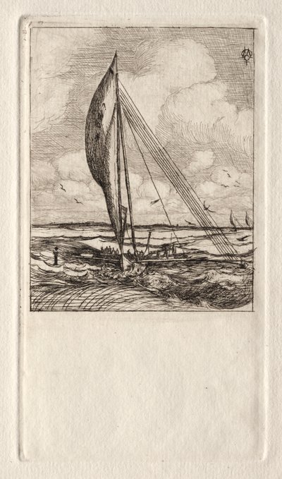 Swift Sailing Proa, Mulgrave Archipelago, Oceanien af Charles Meryon