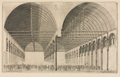 Forkammeret til Justitspaladset, Paris, 1855. af Charles Meryon