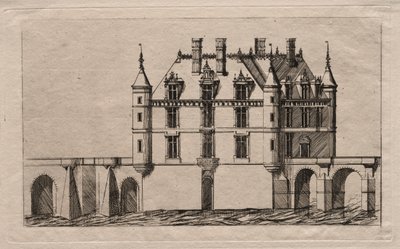 Chateau de Chenonceau, 1856. af Charles Meryon