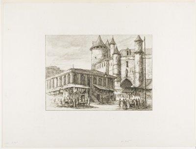 The Grand Châtelet, Paris, ca. 1780, efter en tidligere tegning af Charles Meryon