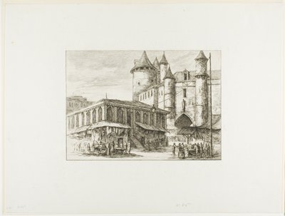 The Grand Châtelet, Paris, ca. 1780, efter en tidligere tegning af Charles Meryon