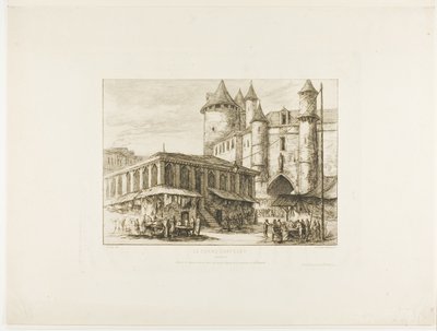 The Grand Châtelet, Paris, ca. 1780, efter en tidligere tegning af Charles Meryon