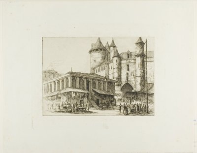 The Grand Châtelet, Paris, ca. 1780, efter en tidligere tegning af Charles Meryon