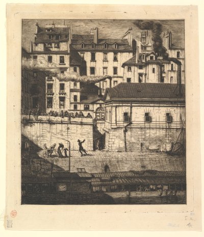 Lighuset, Paris La Morgue, 1854. af Charles Meryon