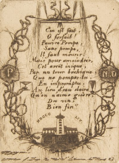 Nôtre-Dame Pump lille tallerken, 1854. af Charles Meryon