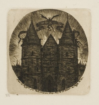 Den gamle port til Justitspaladset, Paris af Charles Meryon