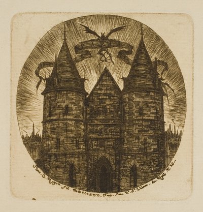 Den gamle port til Palais de Justice, Paris af Charles Meryon