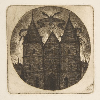 Den gamle port til Palais de Justice, Paris, frontispice til »Etsninger af Paris« af Charles Meryon