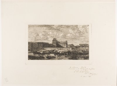 Det gamle Louvre, Paris, 1651 af Charles Meryon
