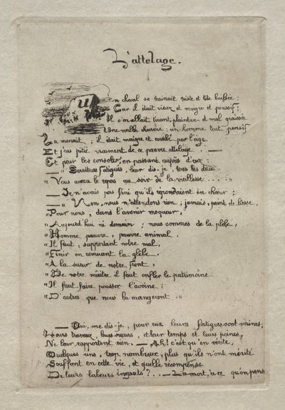Plovmanden og hans Hest. af Charles Meryon