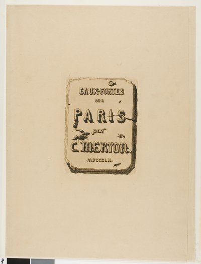 Titelside til Eaux-Fortes sur Paris af Charles Meryon