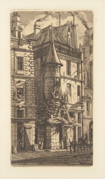 Turret, Rue de la Tixeranderie af Charles Meryon