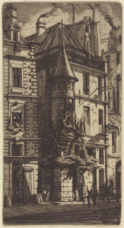Tårntårn i Rue de la Tixéranderie, Paris (Hus med et tårn, Weavers