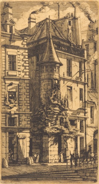 Tårntårn i Rue de la Tixéranderie, Paris (Hus med et tårn, Weavers